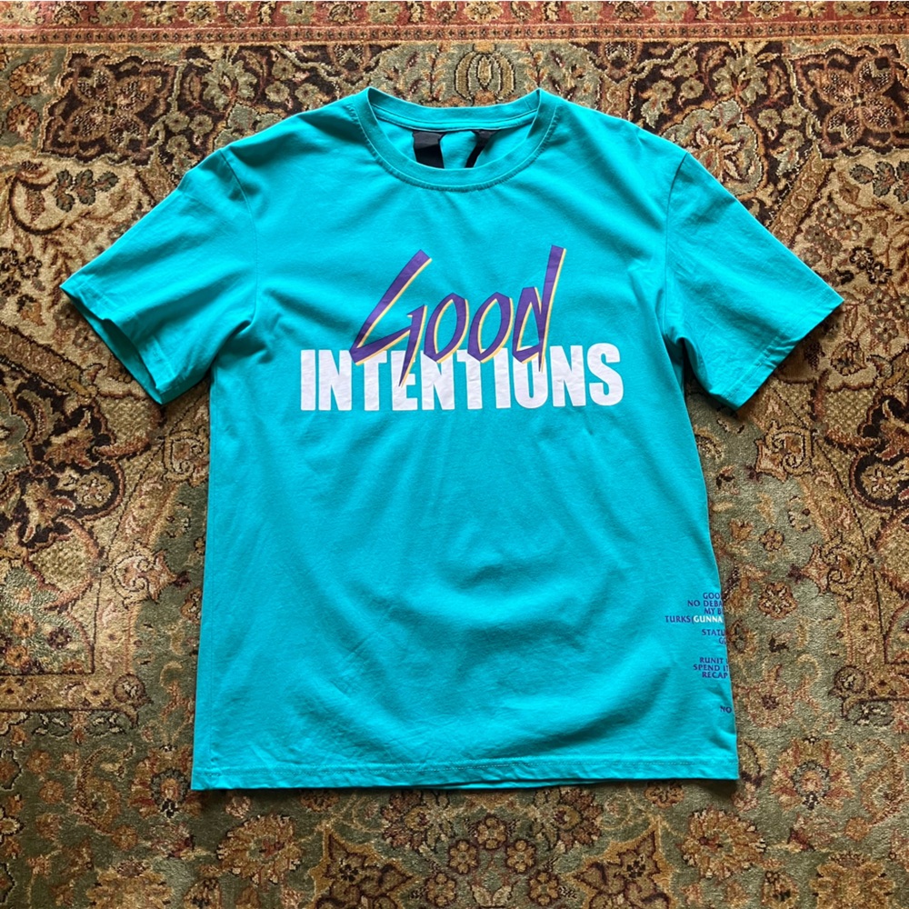 VLONE Turquoise Tee “Good Intentions”